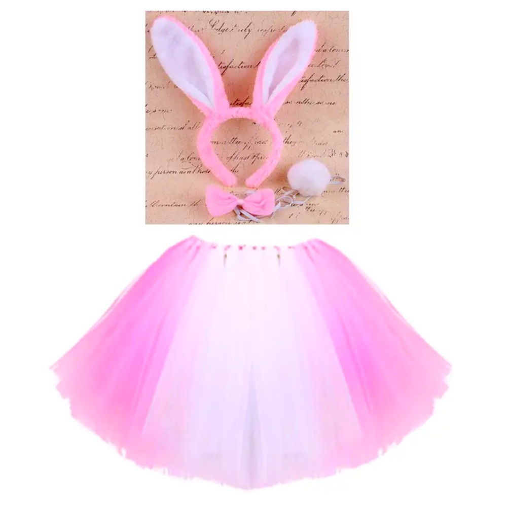 Halloweens BRAND NEW Kids Bunny Complete Collection Set with Pink Skirt 7T-9T